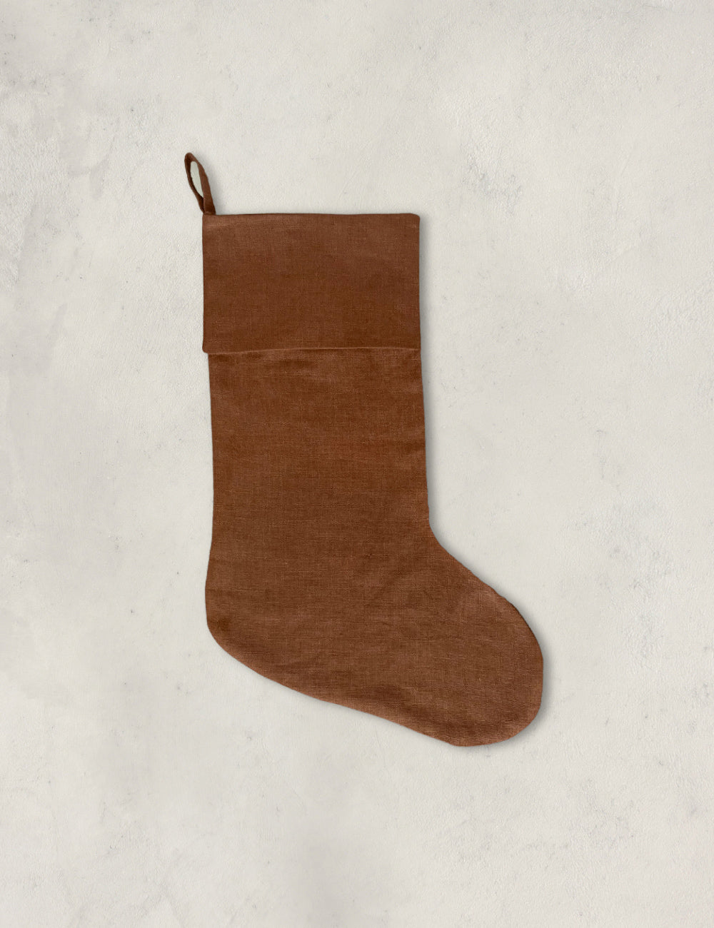 Terracotta Linen Stocking
