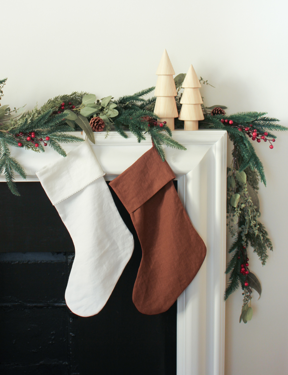 Terracotta Linen Stocking