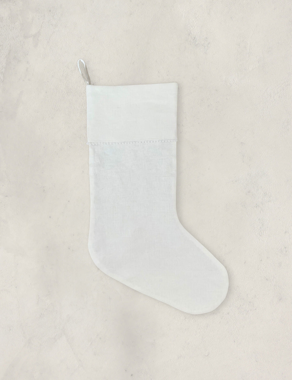 Bobble Trim Linen Stocking