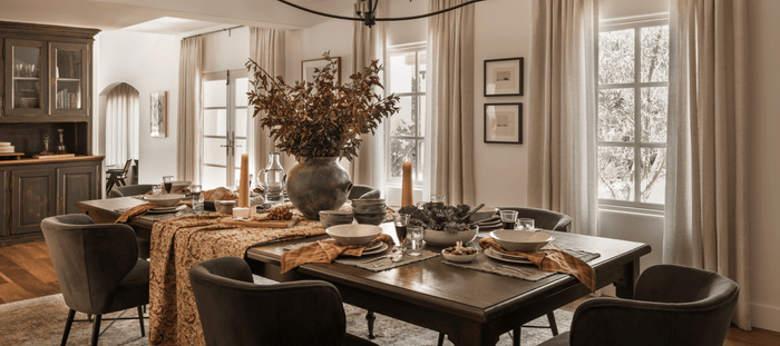 An autumnal dining room setting