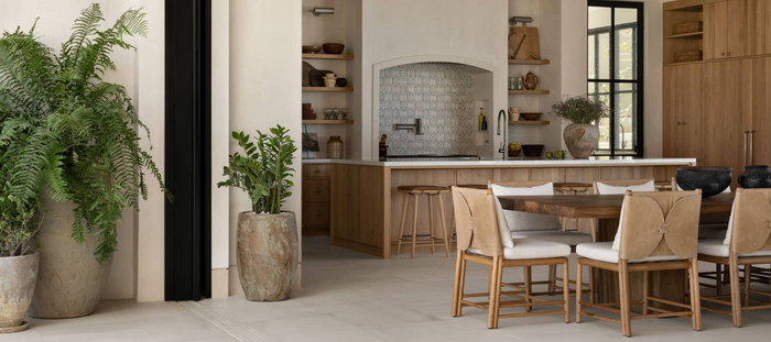 an open plan kitchen