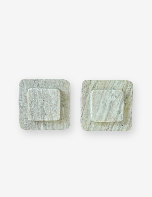 Square Marble Bookends - Imperfect Pieces