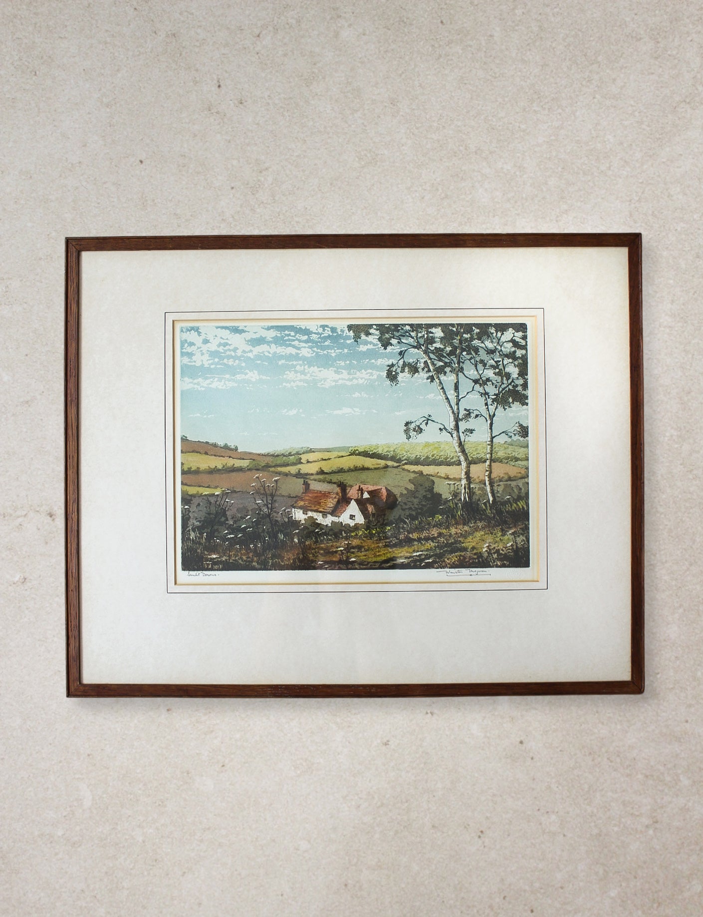 Vintage Cottage Landscape Art