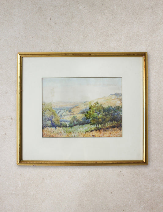 Vintage 1900s Fields Landscape Art